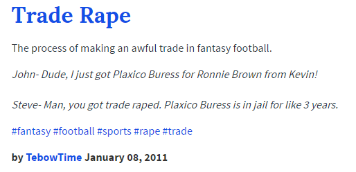 Urban Dictionary Trade Rape