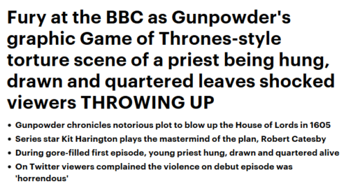 Daily Mail - Gunpowder headline